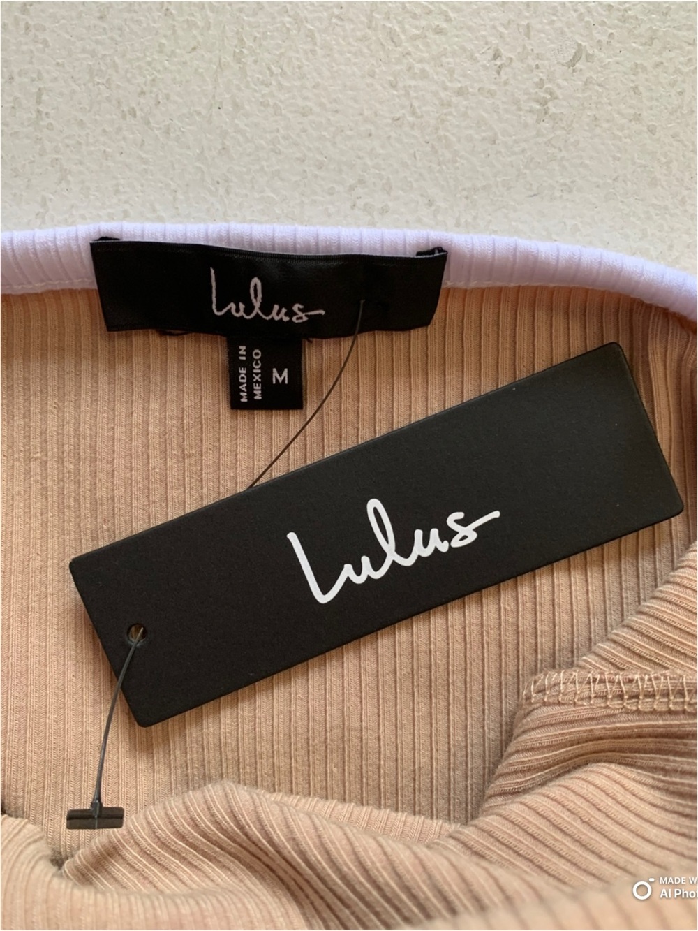 Lulus Medium Something About Her Beige Color Block Ribbed Backless Midi Dress - Picture 11 of 14